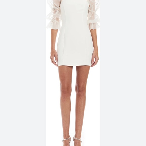 Amanda Uprichard- Tia Dress in Ivory Woman’s size L - Picture 5 of 11